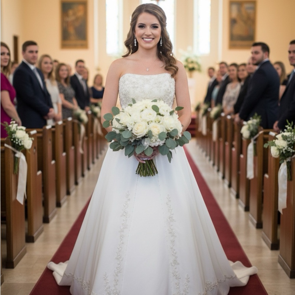 Elegant White Wedding Dress size 20